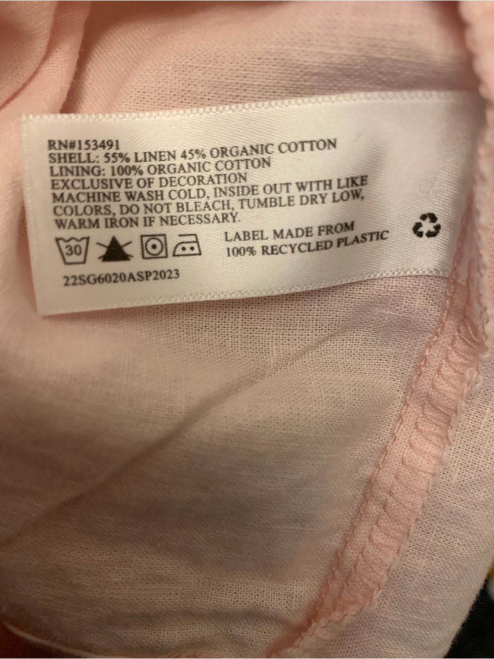 Light Pink Casual Linen-Cotton Dress for Kids
